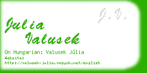 julia valusek business card